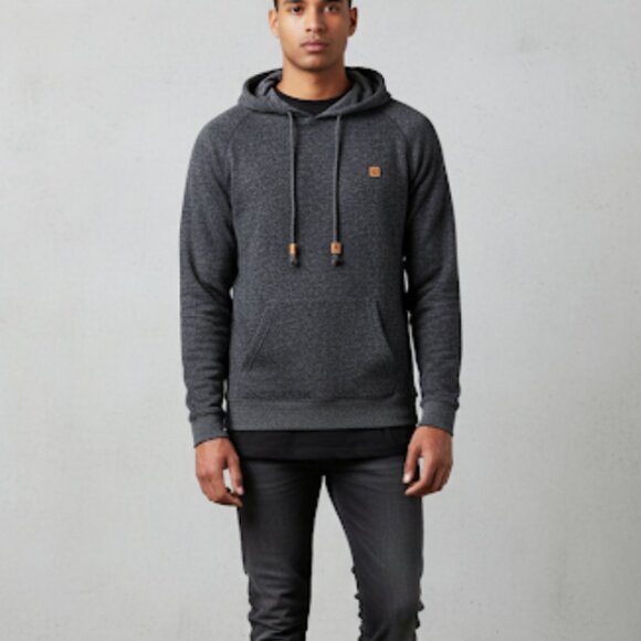 Tentree Dark Gray Hoodie with Logo Patch Medium - Picture 1 of 7